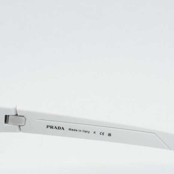 Prada Sport PS04WSF TWK06F Sunglasses White Rubber Shield Frame, Grey Lenses - Picture 6 of 12